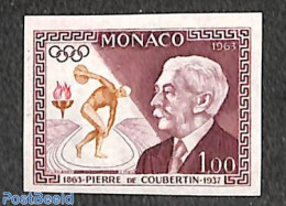 Monaco 1963 Pierre De Coubertin 1v, Imperforated, Mint NH, Sport - Olympic Games - Ongebruikt