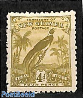 British New Guinea 1931 4d, Stamp Out Of Set, Unused (hinged), Nature - Birds - Autres & Non Classés