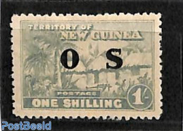 British New Guinea 1925 1sh, O.S., Stamp Out Of Set, Unused (hinged) - Other & Unclassified