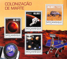 Mozambique 2014 Mars Colonisation 4v M/s, Mint NH, Transport - Space Exploration - Mozambique