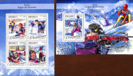 Mozambique 2016 Olympic Winter Games 2 S/s, Mint NH, Sport - (Bob) Sleigh Sports - Olympic Winter Games - Skating - Sk.. - Wintersport (Sonstige)