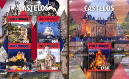 Mozambique 2016 Castles 2 S/s, Mint NH, Art - Castles & Fortifications - Schlösser U. Burgen