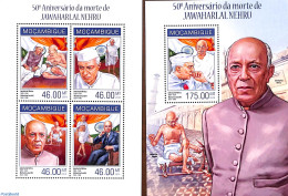 Mozambique 2014 Jawaharlal Nehru 2 S/s, Mint NH, History - Gandhi - Politicians - Mahatma Gandhi