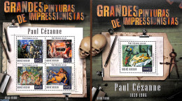 Guinea Bissau 2015 Paul Cezanne 2 S/s, Mint NH, Art - Modern Art (1850-present) - Nude Paintings - Paintings - Guinea-Bissau