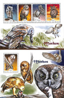 Guinea Bissau 2014 Owls 2 S/s, Mint NH, Nature - Birds - Birds Of Prey - Owls - Guinée-Bissau