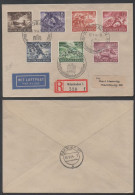 III REICH  WIESBADEN /1944 "WAFFENSTILLSTANDSKOMMISSION" AUF  LUFTPOST R-BRIEF ==> HAMBURG (ref 7292) - Storia Postale