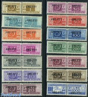 Trieste A-Zone 1949 Parcel Stamps 14 Pairs, Unused (hinged) - Autres & Non Classés