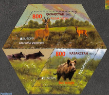 Kazakhstan 2021 Europa, Endangered Animals S/s, Mint NH, History - Nature - Europa (cept) - Animals (others & Mixed) -.. - Kasachstan