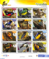 Colombia 2022 Birds 12v M/s, Mint NH, Nature - Birds - Toucans - Kolumbien