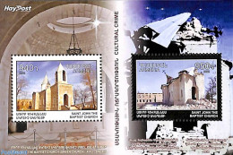 Armenia 2022 Cultural Crime S/s, Mint NH, Religion - Churches, Temples, Mosques, Synagogues - Kerken En Kathedralen
