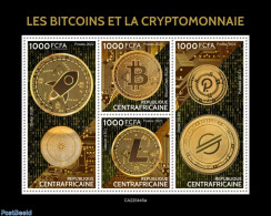 Central Africa 2022 Bitcoins And Cryptocurrency, Mint NH, Various - Money On Stamps - Crypto Stamps - Coins