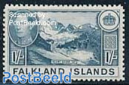 Falkland Islands 1938 1Sh, Mount Sugar Top, Stamp Out Of Set, Mint NH, Sport - Mountains & Mountain Climbing - Bergsteigen