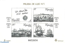 Spain 1987 Stamp Expo, Blackprint, Mint NH, Transport - Ships And Boats - Nuovi