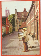 DK039_*   RIBE PUGAARDSGADE With PAINTER At WORK * - Danemark