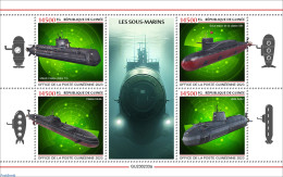 Guinea, Republic 2023 Submarines, Mint NH, Transport - Ships And Boats - Schiffe