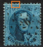 15A  Obl   Griffe Vert. Marge Sup. - 1863-1864 Médaillons (13/16)
