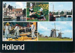 Greetings From Holand Netherlands Cheese Market Dam Windmill - Autres & Non Classés