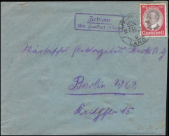 Landpost Zohlow über Frankfurt Oder, Brief FRANKFURT ODER LAND 30.7.34 - Storia Postale