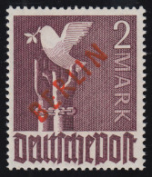 34 Rotaufdruck 2 Mark, ** Geprüft - Unused Stamps