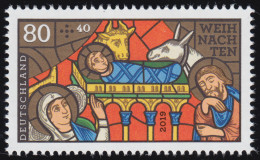 3495 Weihnachten - Kirchenfenster, Nassklebend, ** Postfrisch - Unused Stamps