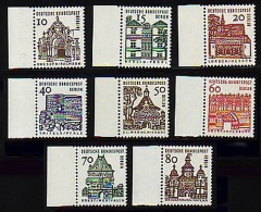 242-249 Bauwerke 8 Werte, Linker Seitenrand, Satz ** - Unused Stamps