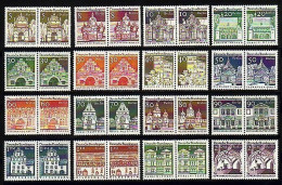 270-285 Bauwerke Groß 16 Werte, Waagerechte Paare, Satz Postfrisch ** - Unused Stamps