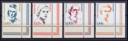 2295 Ff Frauen 4 Werte Mit Euro-Währung Komplett, Ecken Unten Rechts ** - Unused Stamps