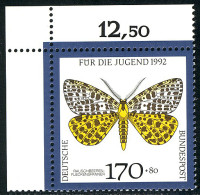 1606 Jugend Nachtfalter 170+80 Pf ** Ecke O.l. - Unused Stamps