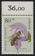 1204 Jugend Honigbiene 80+40 Pf ** Oberrand - Unused Stamps