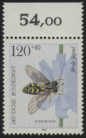 1205 Jugend Schwebfliege 120+60 Pf ** Oberrand - Unused Stamps