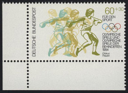 1206 Olympische Sommerspiele 60+30 Pf ** Ecke U.l. - Unused Stamps
