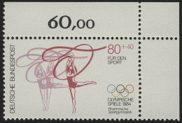 1207 Olympische Sommerspiele 80+40 Pf  ** Ecke O.r. - Unused Stamps