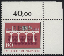 1211 Europa Post- Und Fernmeldewesen 80 Pf ** Ecke O.r. - Unused Stamps