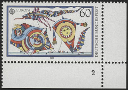 1417 Europa 60 Pf Drachensteigen ** FN2 - Unused Stamps