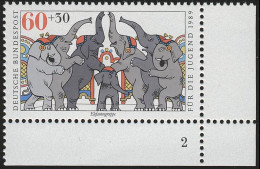 1411 Zirkus 60+30 Pf Elefanten ** FN2 - Ungebraucht