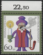 1485 Räuchermännchen 60+30 Pf ** Oberrand - Unused Stamps
