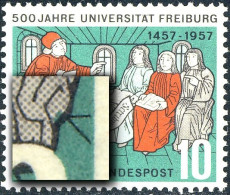 256IV Uni Freiburg, PLF IV Grüner Fleck In Der Kutte Rechts Unten, Feld 36, ** - Abarten Und Kuriositäten