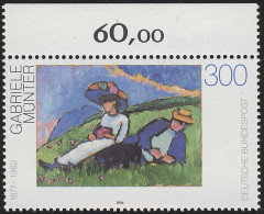 1750 Deutsche Malerei 300 Pf Münter ** Oberrand - Unused Stamps