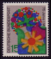 475I 1.Mai 1965 Mit PLF I Grüner Fleck Oben In Der Gelben Blume, Feld 22, ** - Abarten Und Kuriositäten