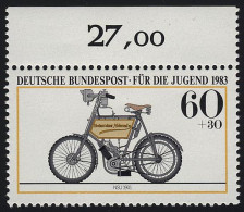 1169 Jugend Motorräder NSU 60+30 Pf ** Oberrand - Unused Stamps