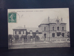 27345 . BOSC ROGER . LA MAIRIE ET L ECOLE . ENVIRONS D ELBEUF . OBLITEREE 1908 . - Autres & Non Classés