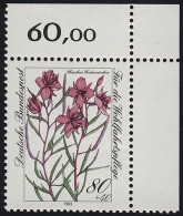 1190 Wohlfahrt Weidenröschen 80+40 Pf ** Ecke O.r. - Unused Stamps