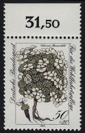 1188 Wohlfahrt Schweizer Mannsschild 50+20 Pf ** Oberrand - Unused Stamps