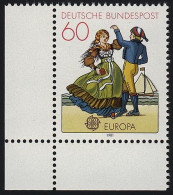 1097 Europa Friesische Tracht 60 Pf ** Ecke U.l. - Unused Stamps