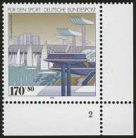 1653 Sporthilfe 170+80 Pf Olympiahafen ** FN2 - Unused Stamps