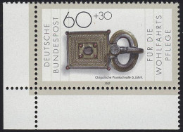 1334 Wohlfahrt Schmiedekunst 60+30 Pf ** Ecke U.l. - Unused Stamps