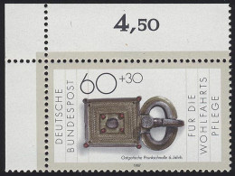 1334 Wohlfahrt Schmiedekunst 60+30 Pf ** Ecke O.l. - Unused Stamps