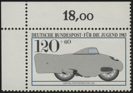 1171 Jugend Motorräder BMW 120+60 Pf ** Ecke O.l. - Unused Stamps