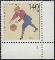 1501 Sporthilfe 140+60 Pf Basketball ** FN2 - Unused Stamps