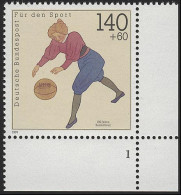 1501 Sporthilfe 140+60 Pf Basketball ** FN1 - Unused Stamps